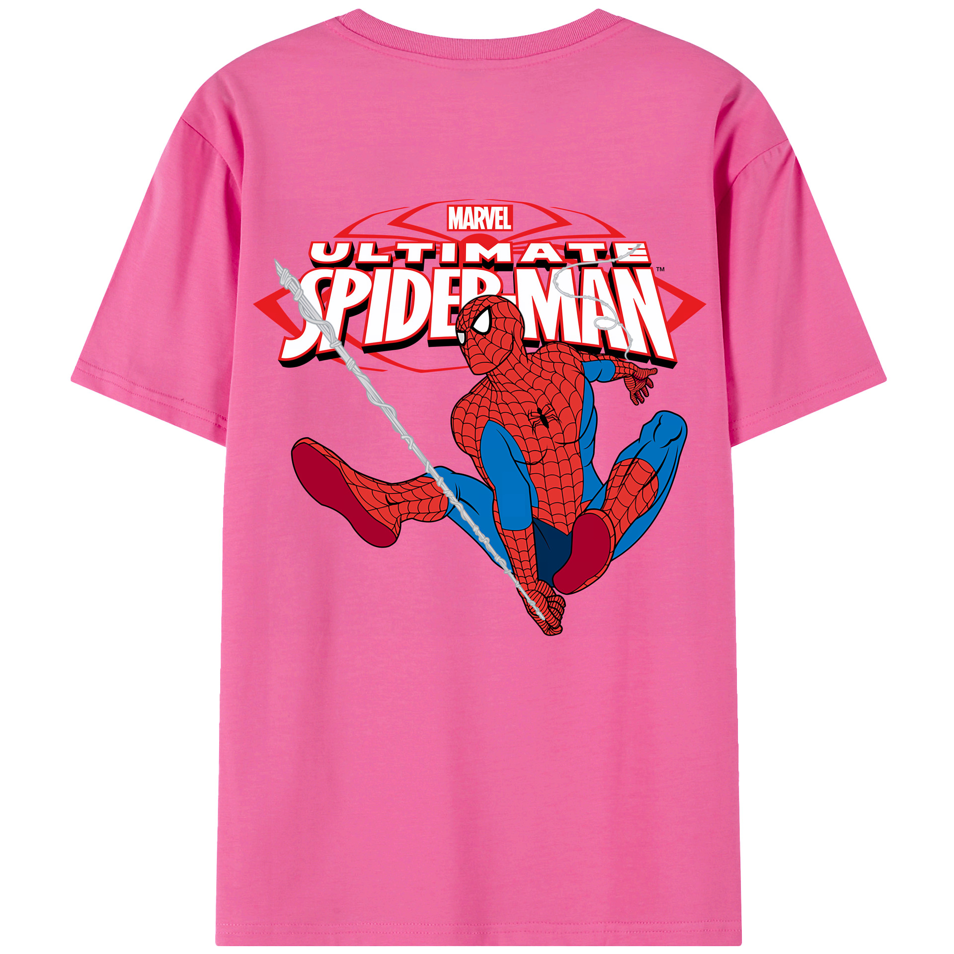 （画像用） Spider Man スパイダーマン レディース半袖Tシャツ(バックプリント)